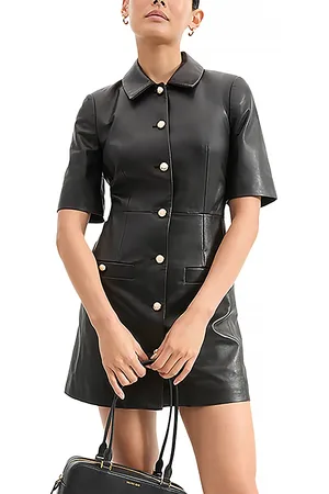 VERONICA BEARD Paige Leather Dress