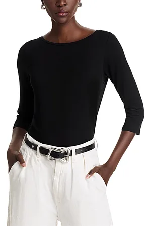 Majestic Three Quarter Sleeve Pleated Back Top