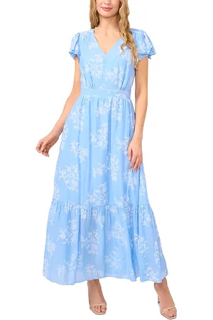 CE&CE V Neck Flutter Sleeve Maxi Dress