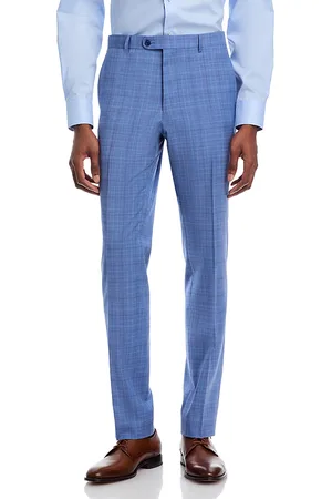 John Varvatos Plaid Slim Fit Suit Pants