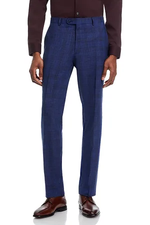 John Varvatos Tonal Plaid Slim Fit Suit Pants