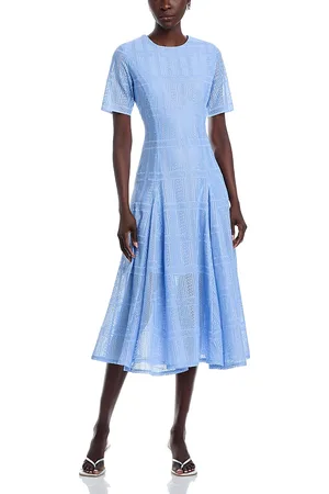 Misook Linear Lace Midi Dress