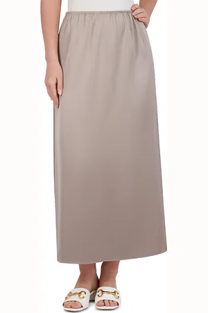 Point Satin A Line Skirt