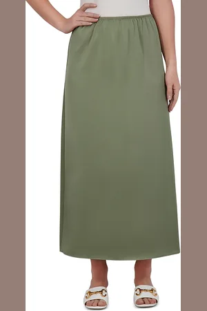Point Satin A Line Skirt