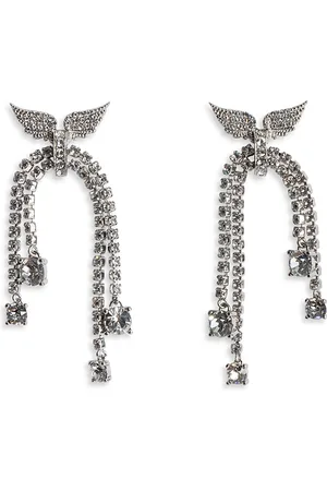 Zadig & Voltaire Rock Node Diamante Drop Earrings