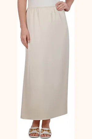 Point Satin A Line Skirt