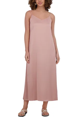 Point Satin A Line Slip Dress