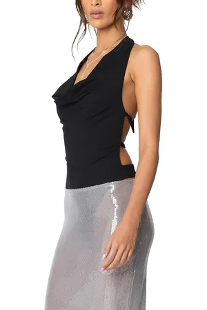 Edikted Backless Cowl Neck Bodysuit