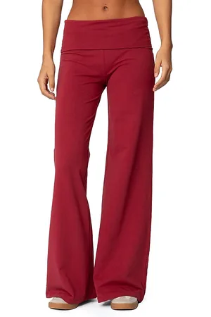 Edikted Wide Leg Fold Over Pants