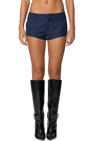Edikted Harrison Pinstripe Micro Shorts
