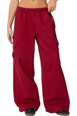 Edikted Wide Leg Cargo Sweatpants