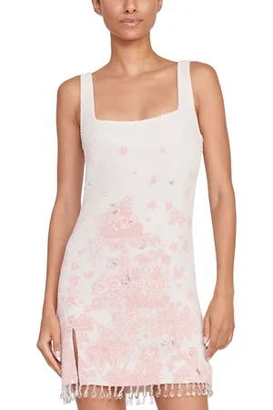 Staud Le Sable Beaded Mini Dress
