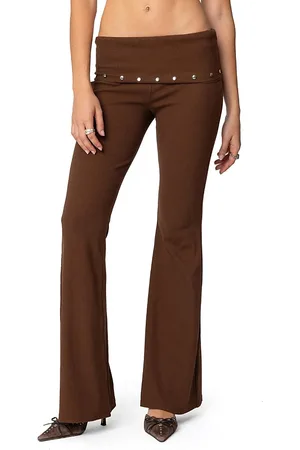 Edikted Aries Studded Fold Over Leggings