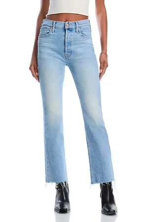Mother The Tripper Flood High Rise Fray Flare Jeans in
