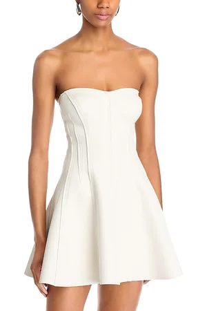 Norma Kamali Grace Faux Leather Mini Dress