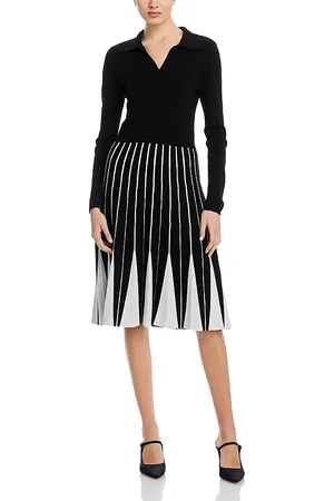 ELIE TAHARI Collared Sweater Dress