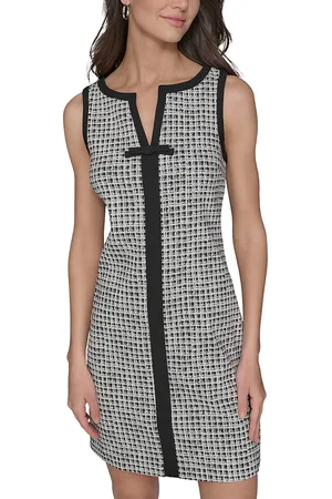 Karl Lagerfeld Split Neck Sleeveless Dress