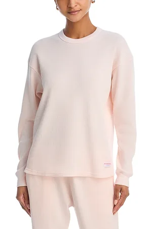 Alexander Wang Crewneck Long Sleeve Waffle Knit Top