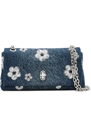 Marc Jacobs The Sequin Daisy Denim Dual Chain Wallet