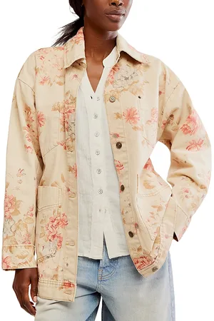 Free People Avery Printed Denim Jacket