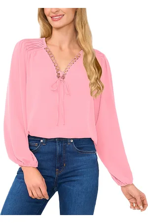 CE&CE Pintuck Blouson Sleeve Blouse