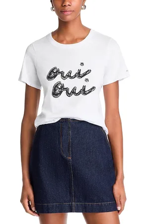 Cinq A Sept Rhinestone Oui Oui Tee