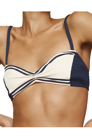ALÉMAIS Marine Smocked Bralette Bikini Top