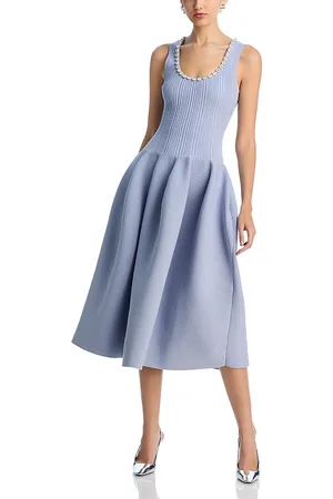 Self-Portrait Embellished Knit Midi Dress