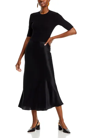 ROSETTA GETTY Mixed Media Midi Dress