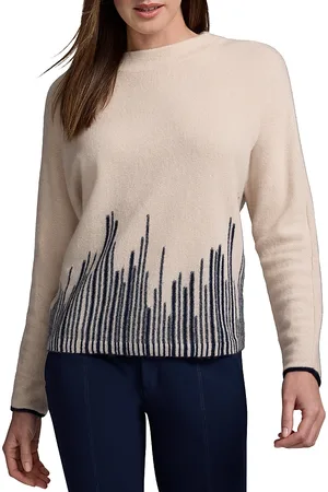 NIC+ZOE Luxe Cashmere Flame Stitch Sweater