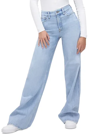 GOOD AMERICAN Good Skate High Rise Wide Leg Jeans in
