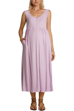 Nom Maternity Ribbed Henley Dress