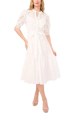 CE&CE Eyelet Trim Midi Dress