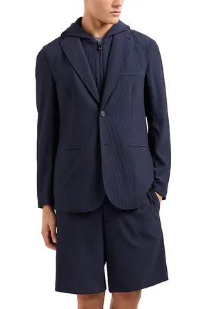 Emporio Armani Regular Fit Detachable Hooded Inner Bib Blazer
