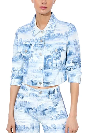 ALICE+OLIVIA Chloe Boxy Cropped Jacket
