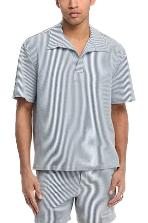 Simkhai Hutton Popover Striped Polo Shirt