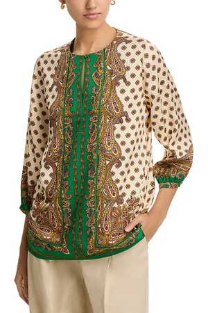 ELIE TAHARI The Isa Paisley Print Top