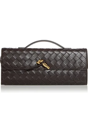 Bottega Veneta Andiamo Intrecciato Leather Clutch