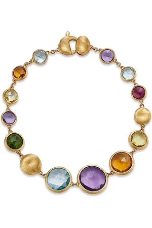 Marco Bicego 18K Yellow Gold Jaipur Multi Gemstone Single Strand Bracelet
