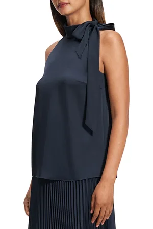 THEORY Side Tie Halter Top