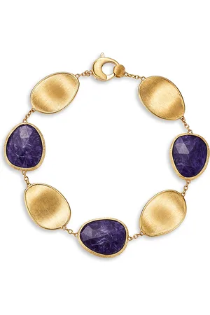 Marco Bicego 18K Yellow Lunaria Color Charoite Link Bracelet