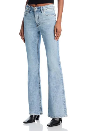 RAG&BONE Flexi Dahlia Mid Rise Full Length Flare Jeans in