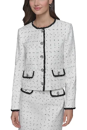 Karl Lagerfeld Tweed Beaded Edge Jacket