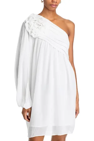 Farm Rio Off White One Shoulder Mini Dress
