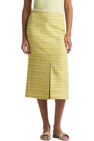 ST. JOHN Metallic Tweed Skirt