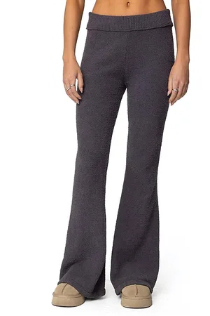 Edikted Plush Flared Pants