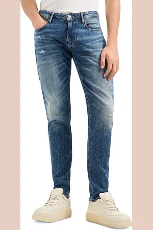 Emporio Armani Slim Fit Washed Jeans in