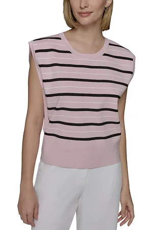 Karl Lagerfeld Striped Sleeveless Sweater