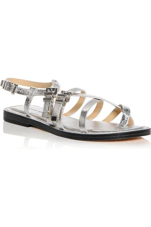 Michael Kors Darrington Snake Embossed Flat Sandals