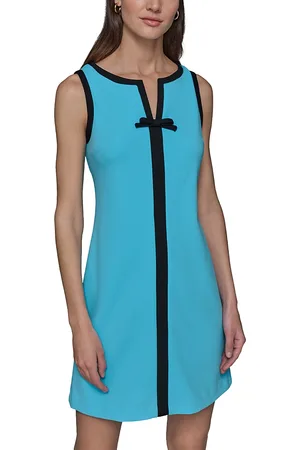 Karl Lagerfeld Split V Neck Sleeveless Dress